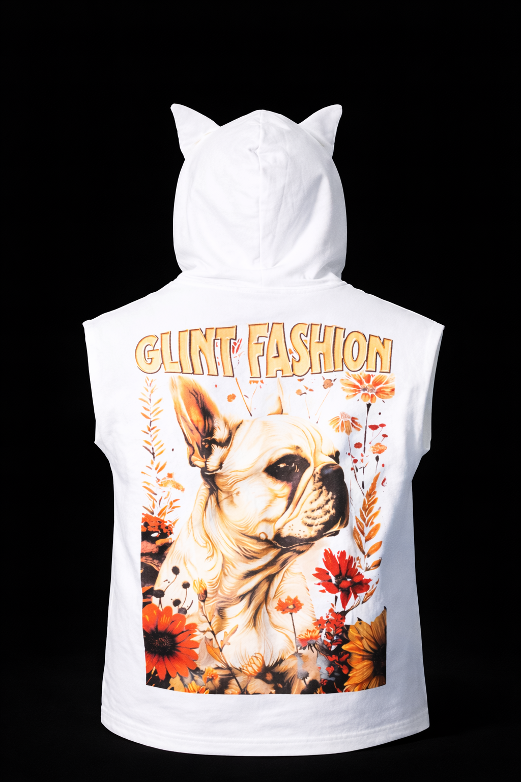 Bulldog DTF Armless Hoodie  